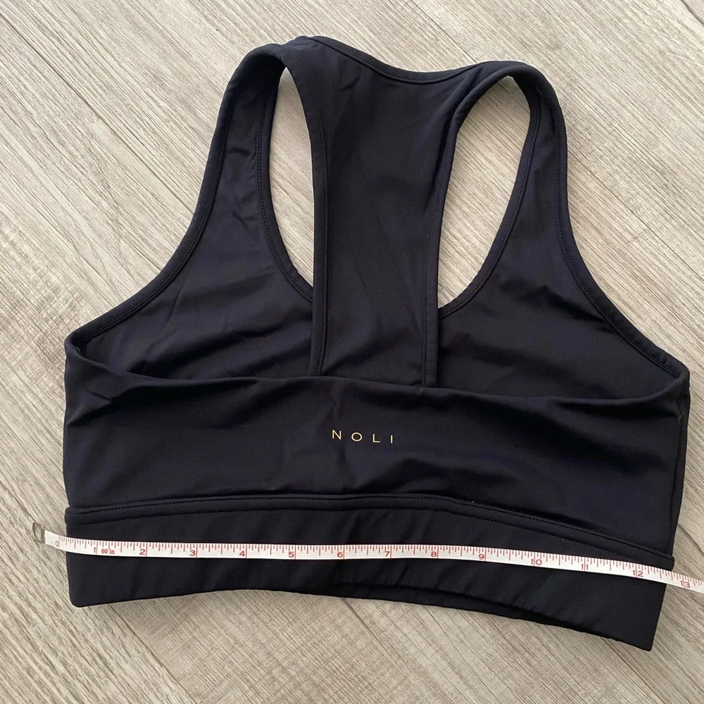 Noli Core Bra BLACK Yoga Performance Athletic T-Back Athleisure - Size Medium - Picture 4 of 6